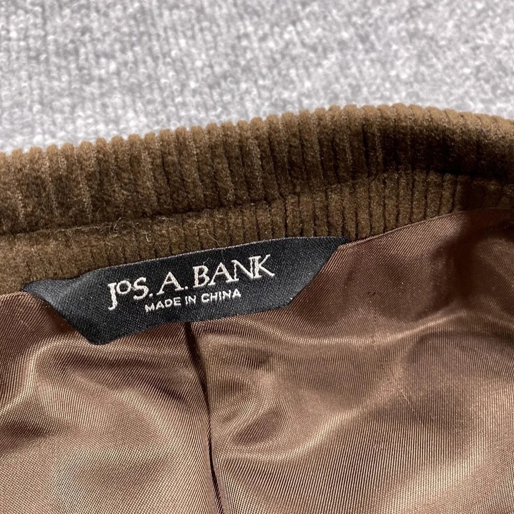 Jos. A. Bank Sport Coat Mens 42 Brown‎ Corduroy Wool Silk Single-Breasted Blazer